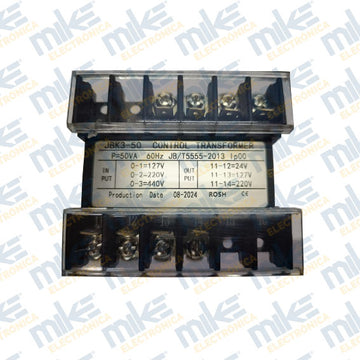 TRANSFORMADOR DE CONTROL 50VA 60HZ JBK3-50