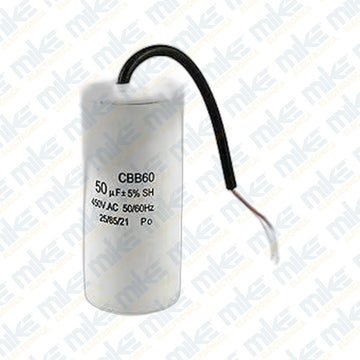 Capacitores CBB60 50UF 450VAC CON CABLE - imagen 1