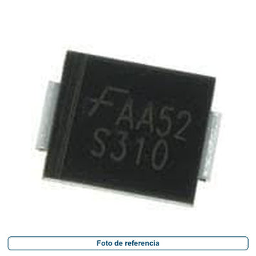 Circuito Integrado SMBJ30CA — Diodo Diodo Tvs, Serie Smbj, Bidireccional, 30V, 48.4V, DO-214AA (smb), 2 Pines - imagen 1