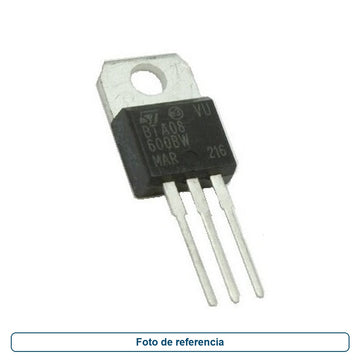 Transistor BTA08600BW — Semiconductor BTA08-600BW Triac 600V 8A - imagen 1
