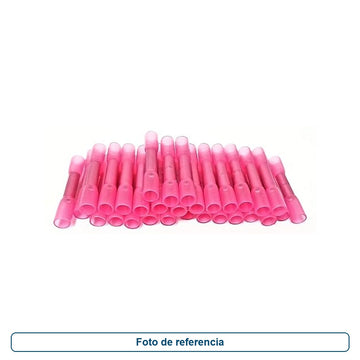 Unión Empalme A Tope Para Cable Calibre 18A 22 Awg, Color Rojo, Estañado - imagen 1