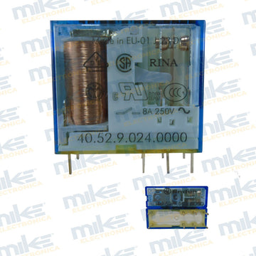 Relevador electromagnético DPDT 24VDC 8A 40.52.9.024.0000