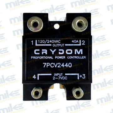 Relevador de estado sólido 2-7VDC / 240VAC 40A 7PCV2440