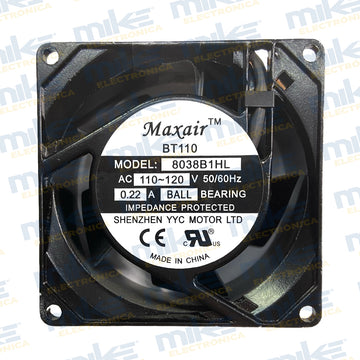 VENTILADOR 110V 80X38 8038B1HL MAXAIR
