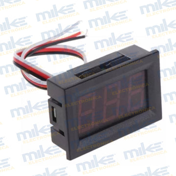 Medidor de voltaje digital rojo