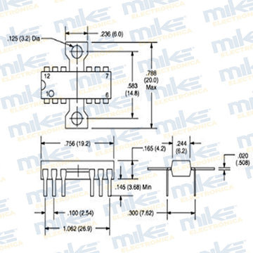 Amplificador lineal 7.5VDC 1W NTE1033