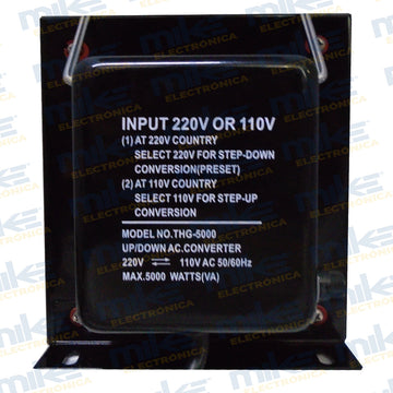 Transformador de Voltaje ascendente y descendente de 110v-220v y de 220v-110v de 5000W THG-5000